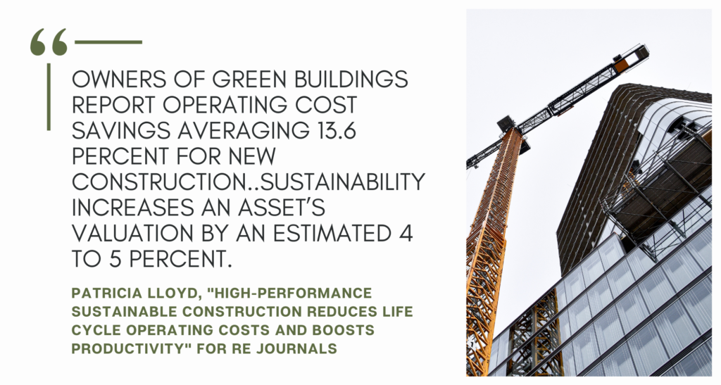 Curated visual reference: Visual Reference: Cost Savings Of Building Sustainably