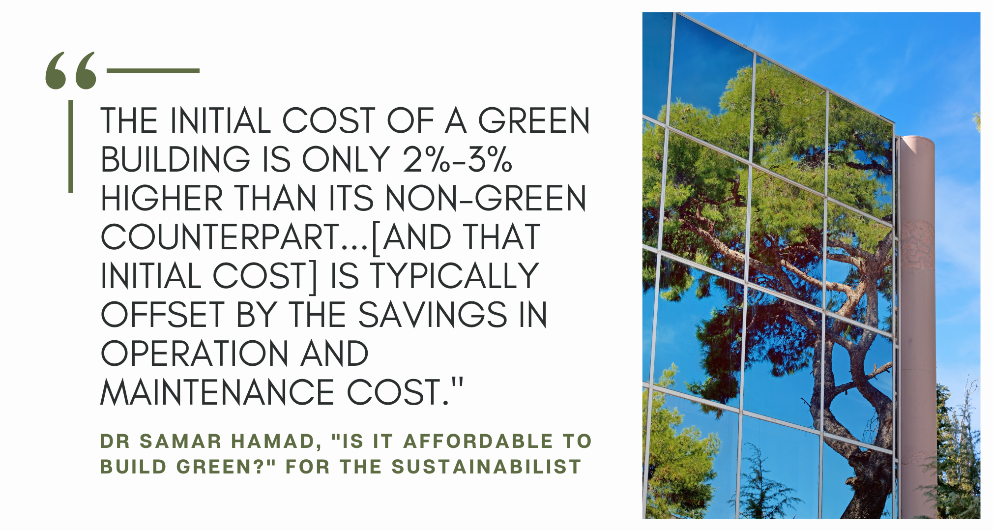 This has led to increased affordability and availability of green building materials and equipment
